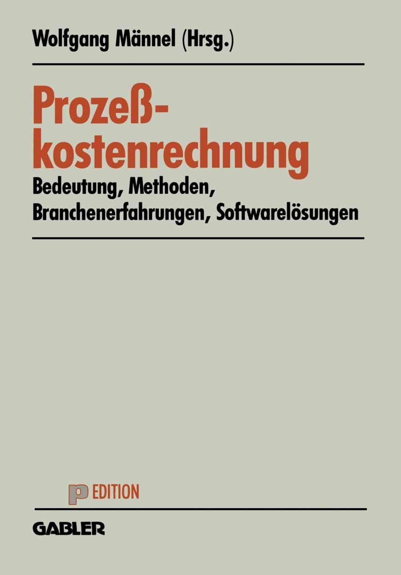 Vorderes Coverbild Prozeßkostenrechnung