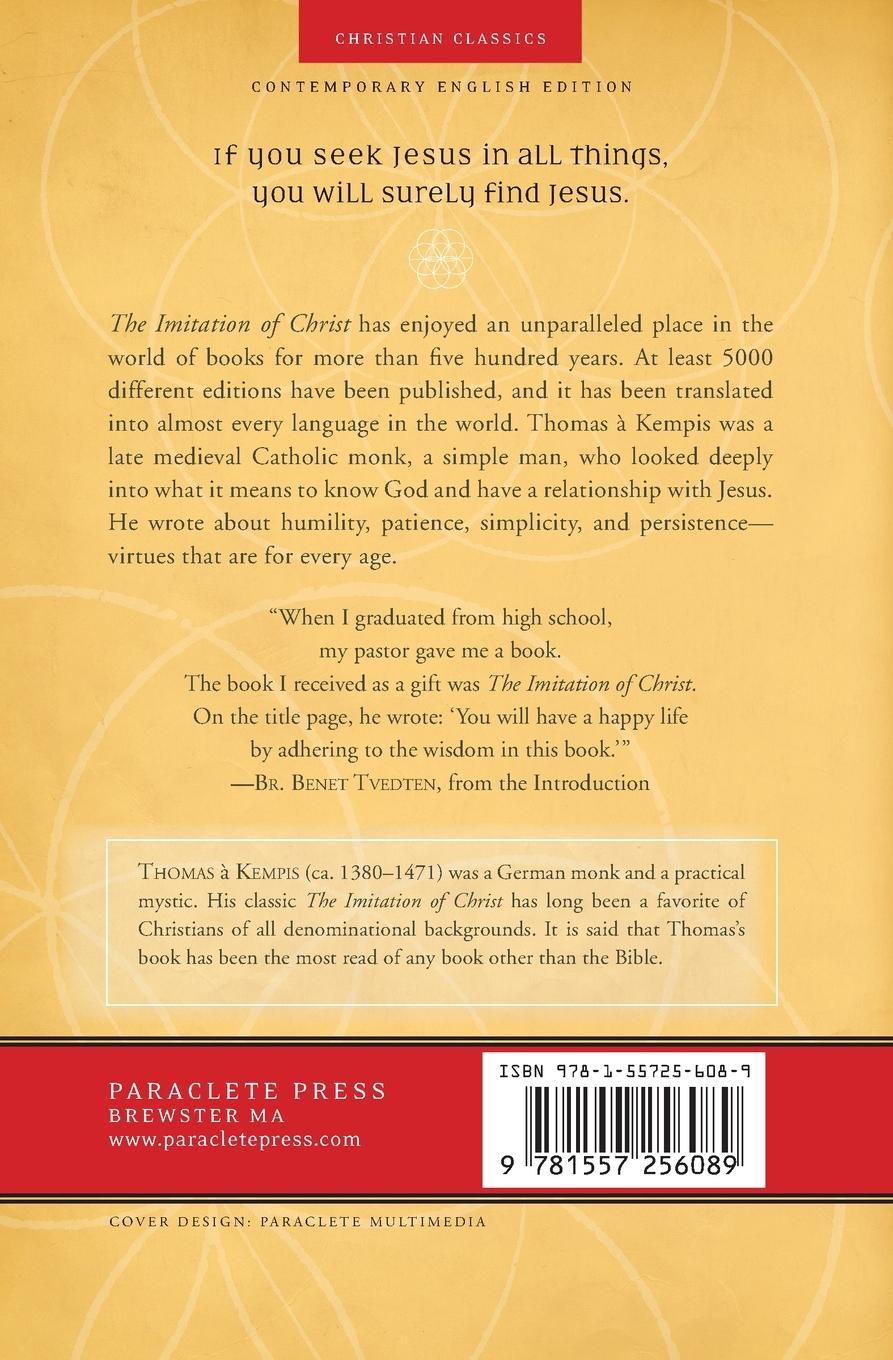 Rückseitencover Imitation of Christ