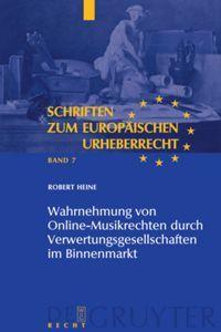 Vorderes Coverbild Wahrnehmung von Online-Musikrechten durch Verwertungsgesellschaften im Binnenmarkt
