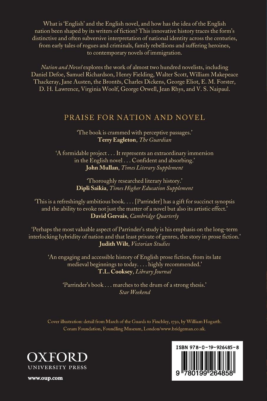 Rückseitencover Nation and Novel