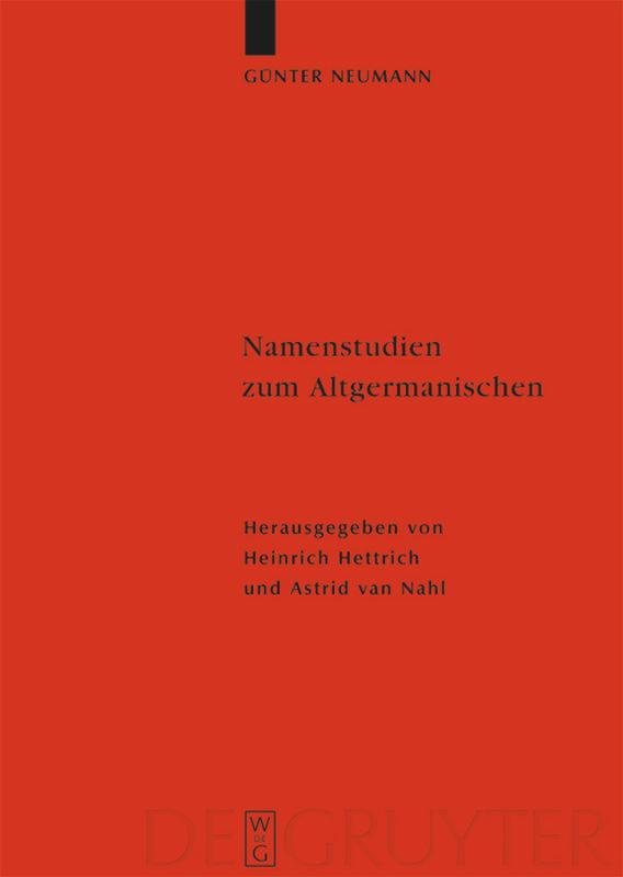 Vorderes Coverbild Namenstudien zum Altgermanischen
