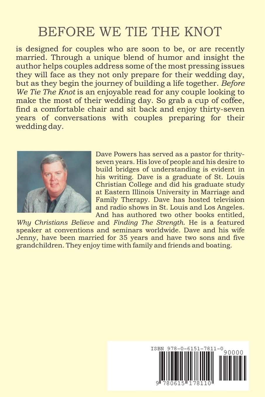 Rückseitencover Before We Tie The Knot