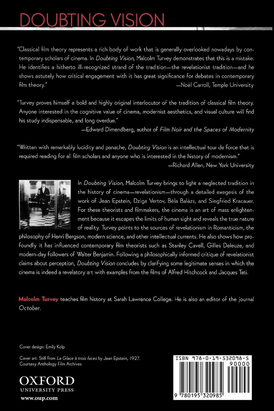 Rückseitencover Doubting Vision