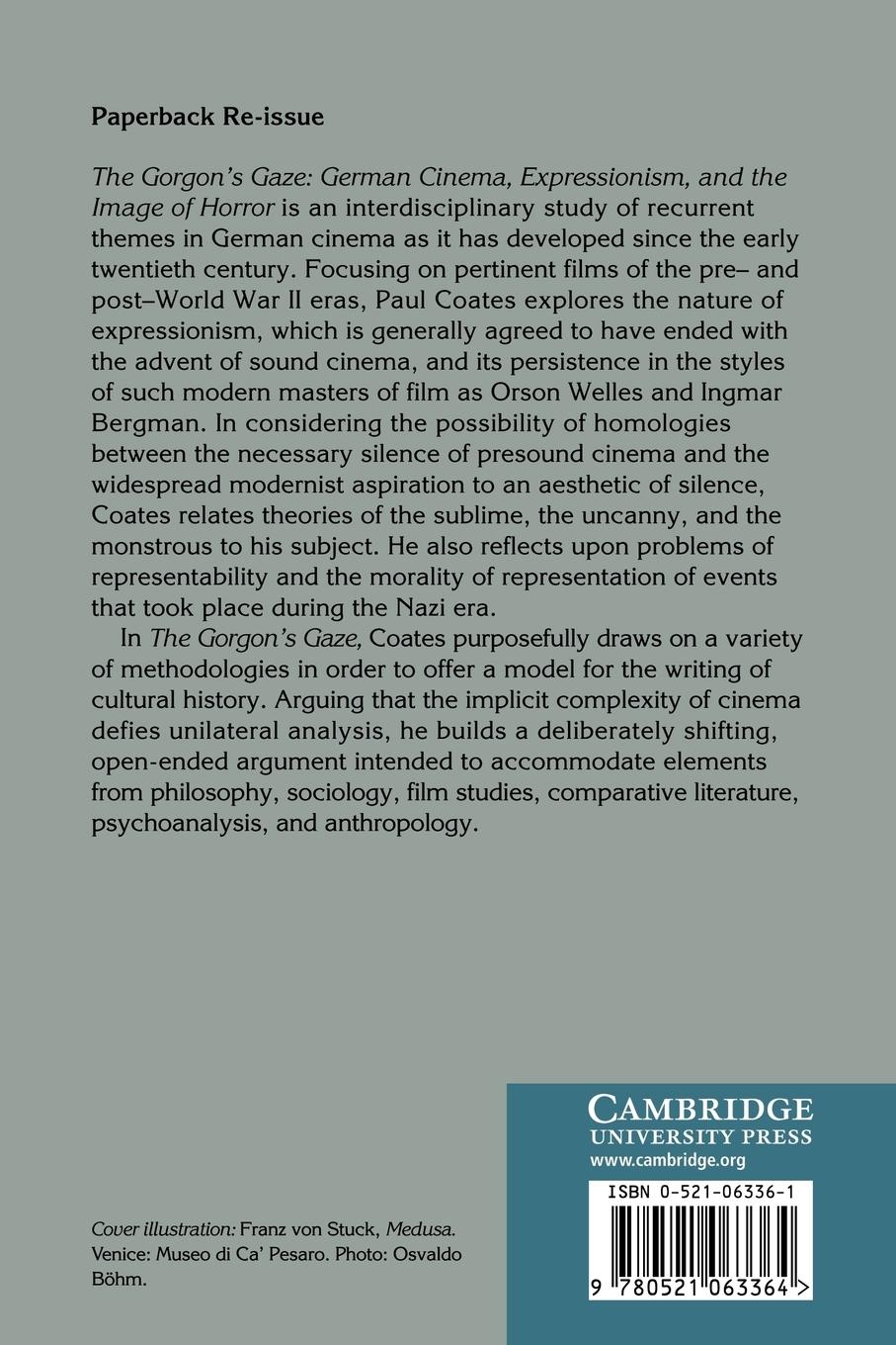 Rückseitencover The Gorgon's Gaze