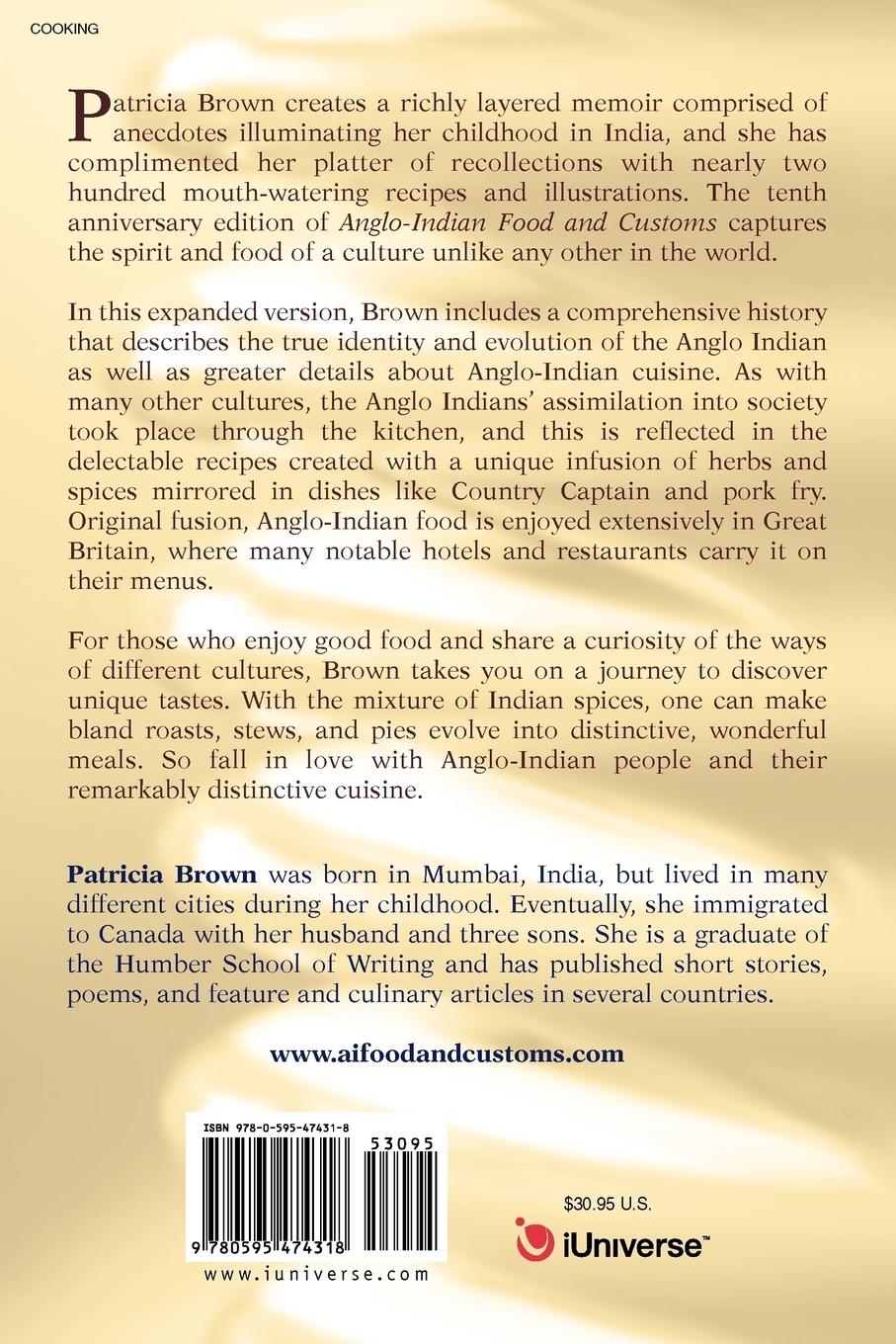 Rückseitencover Anglo-Indian Food and Customs