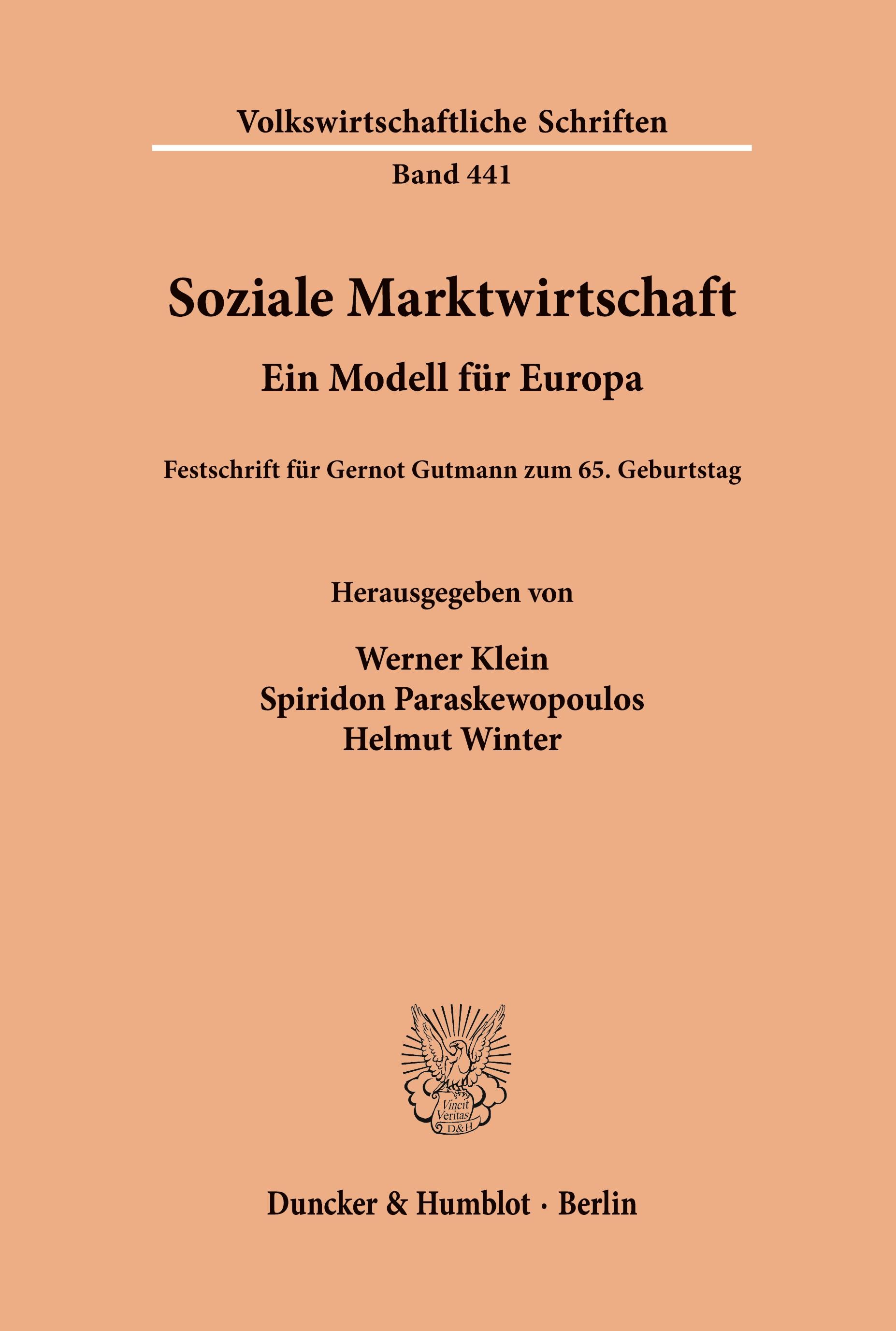 Vorderes Coverbild Soziale Marktwirtschaft.