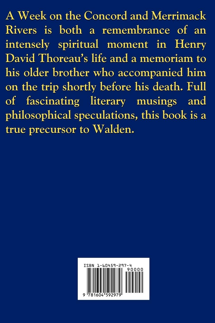 Rückseitencover A Week on the Concord and Merrimack Rivers