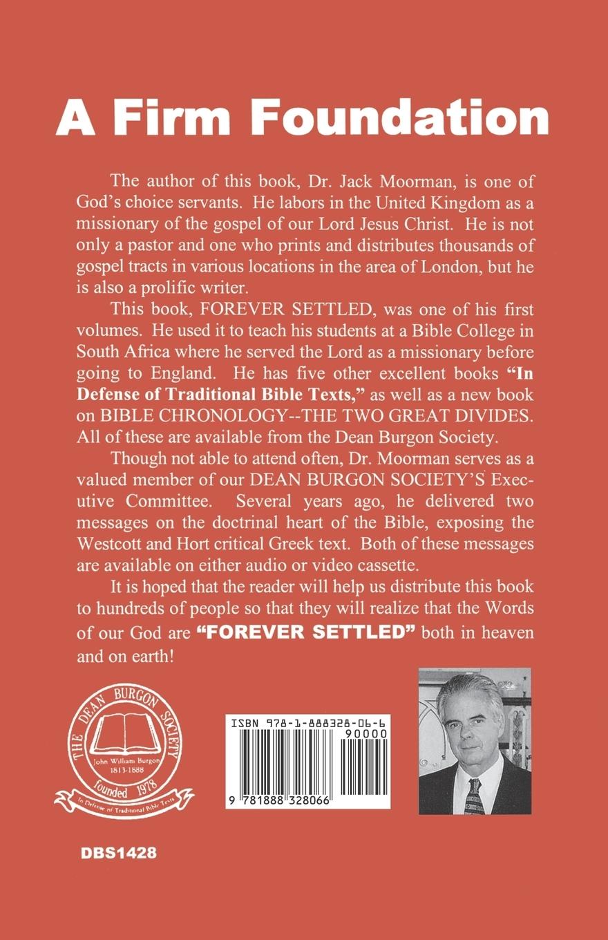 Rückseitencover Forever Settled, a Survey of the Documents and History of the Bible