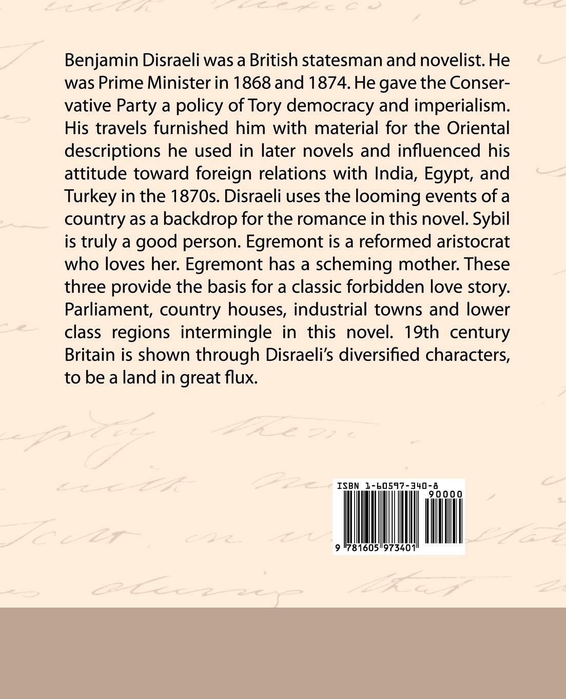 Rückseitencover Sybil, or the Two Nations