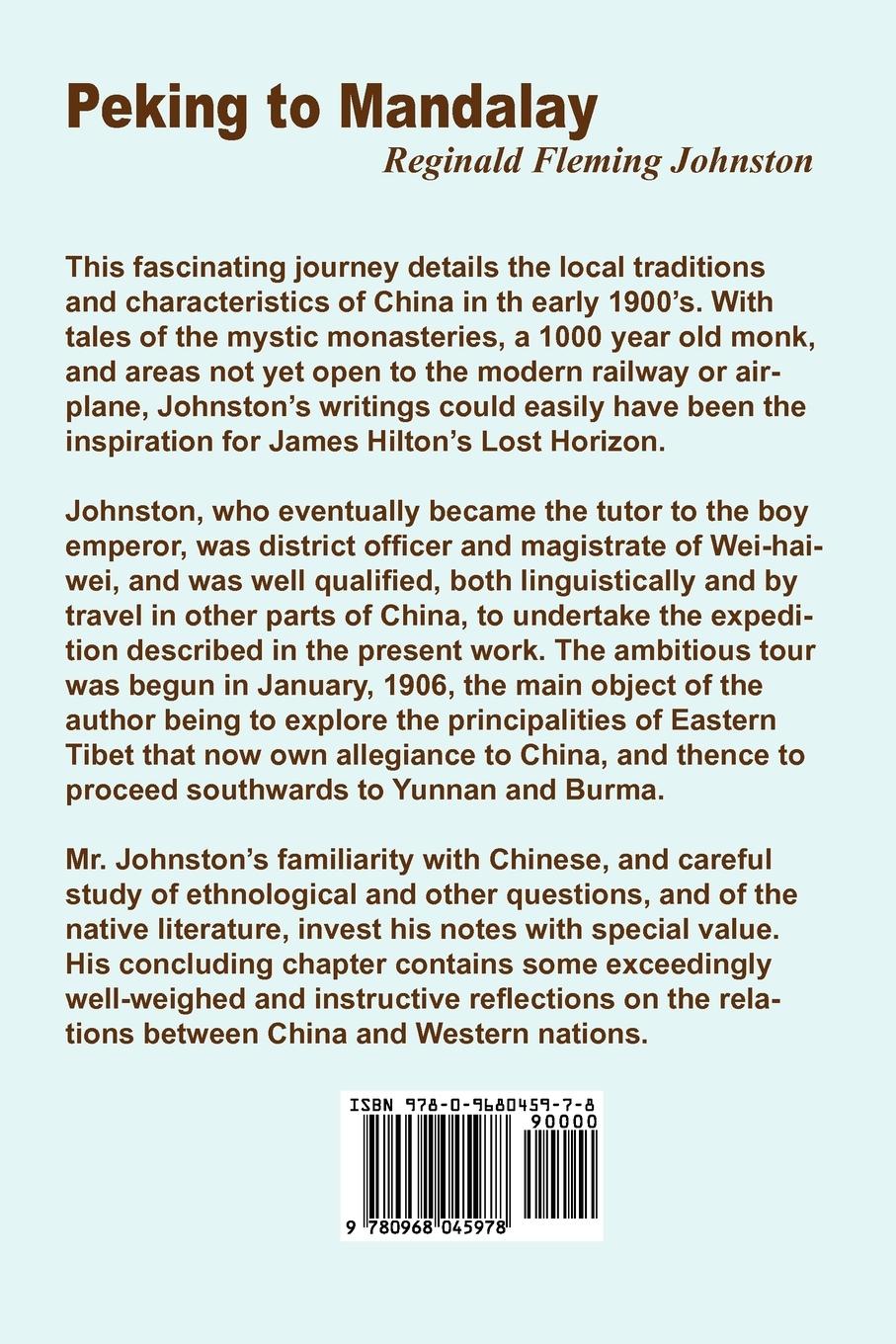 Rückseitencover From Peking to Mandalay