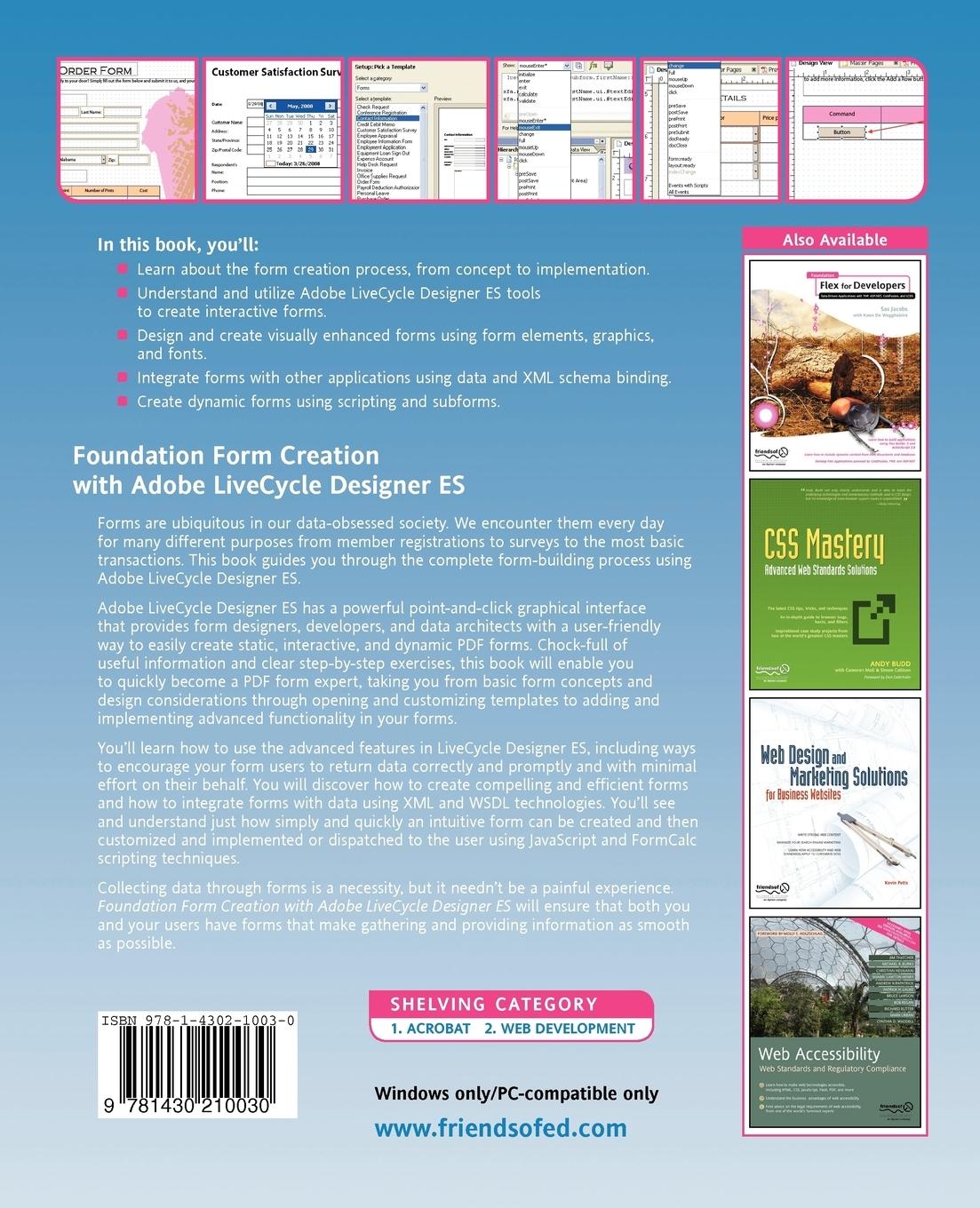 Rückseitencover Foundation Form Creation with Adobe LiveCycle Designer ES