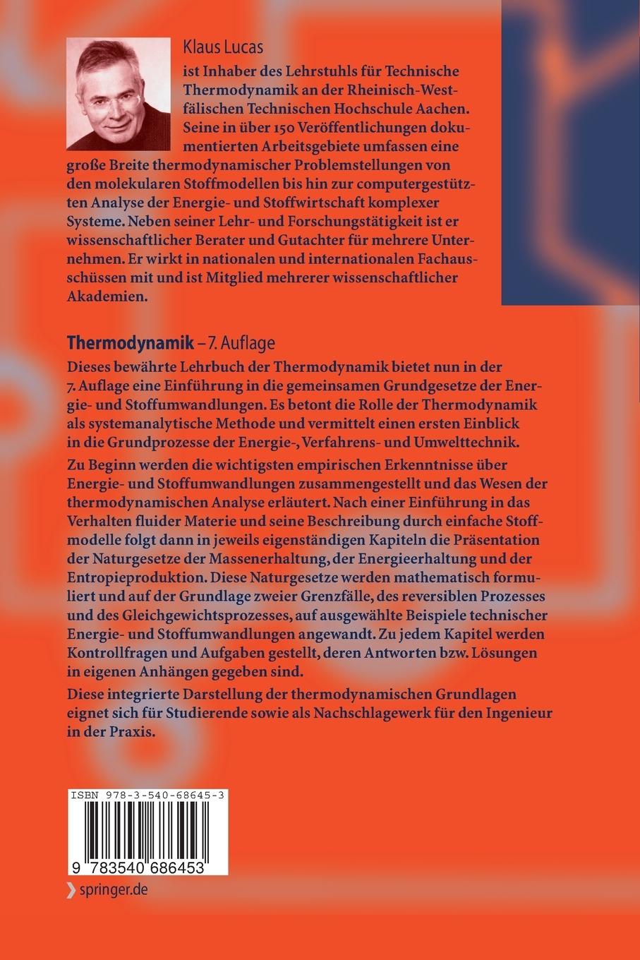 Rückseitencover Thermodynamik