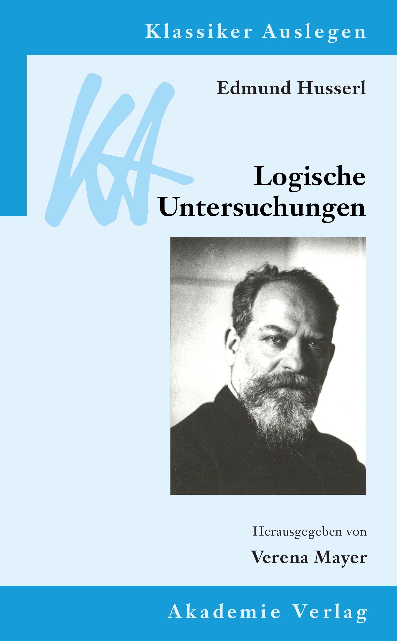 Vorderes Coverbild Edmund Husserl: Logische Untersuchungen