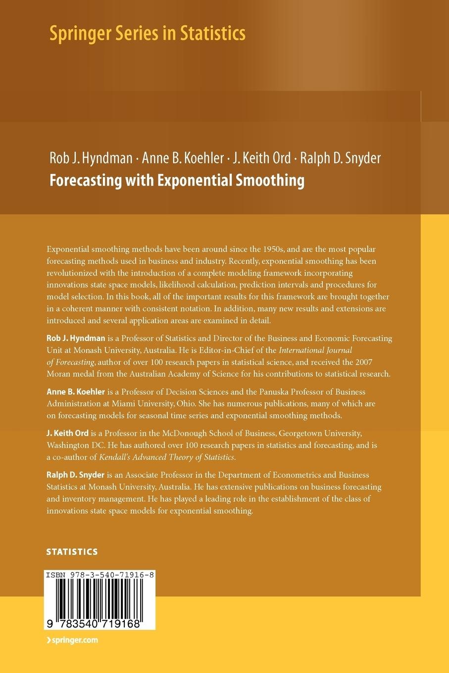 Rückseitencover Forecasting with Exponential Smoothing
