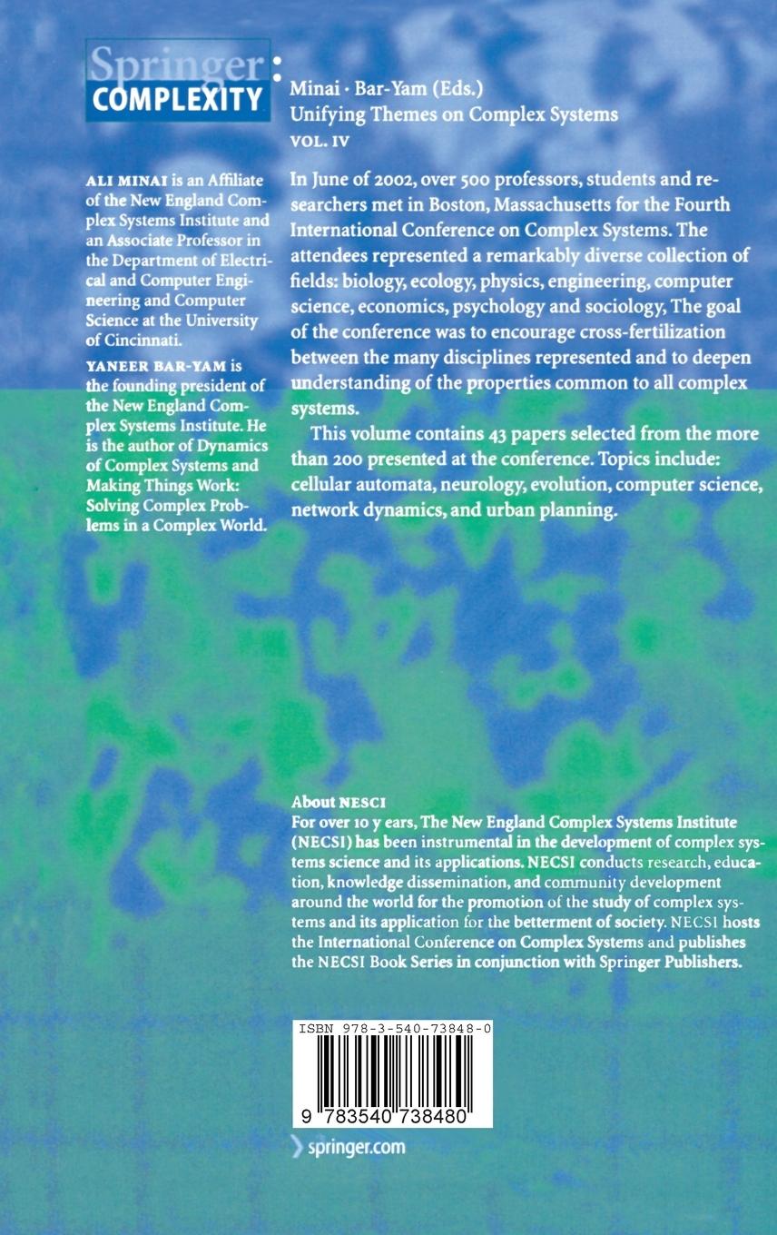 Rückseitencover Unifying Themes in Complex Systems IV