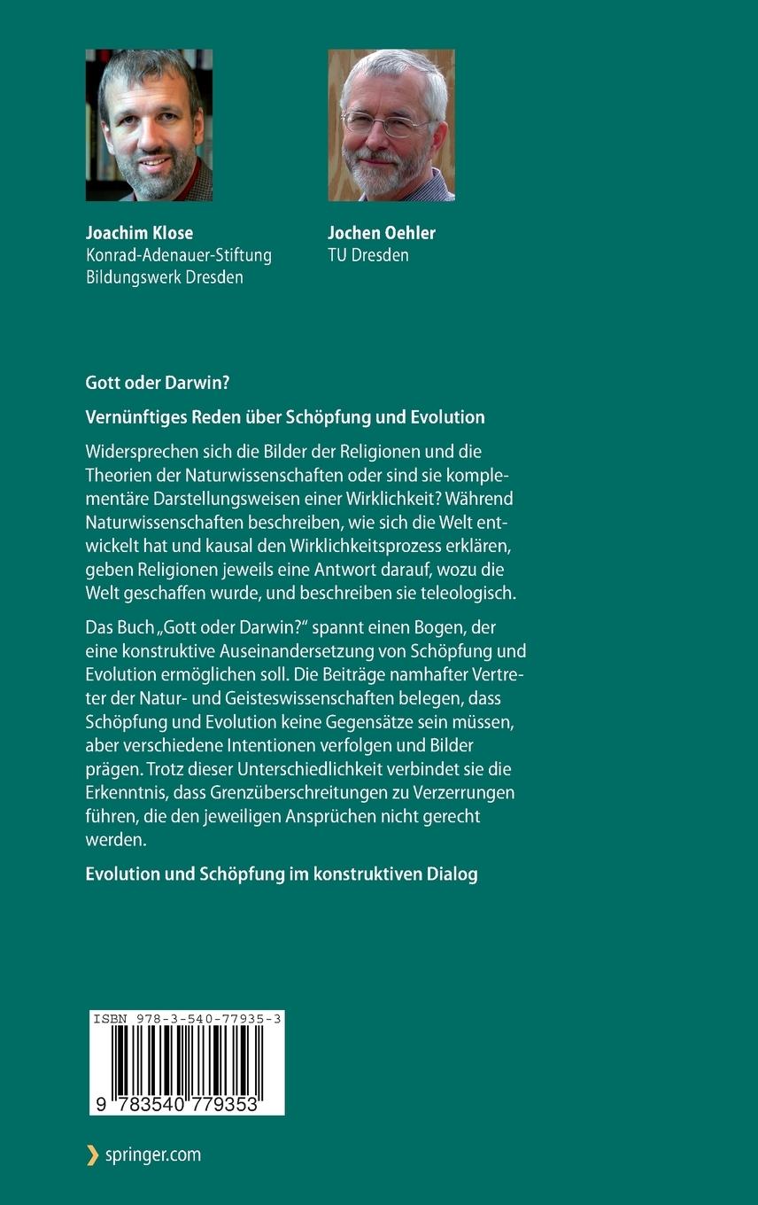 Rückseitencover Gott oder Darwin?