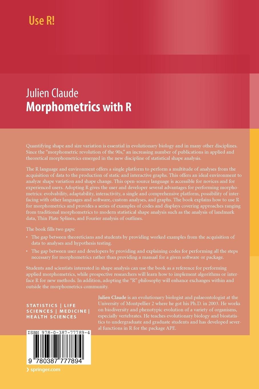 Rückseitencover Morphometrics with R