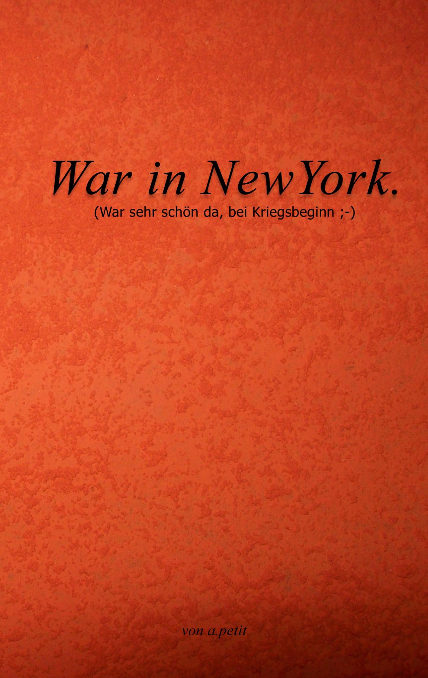 Vorderes Coverbild War in NewYork