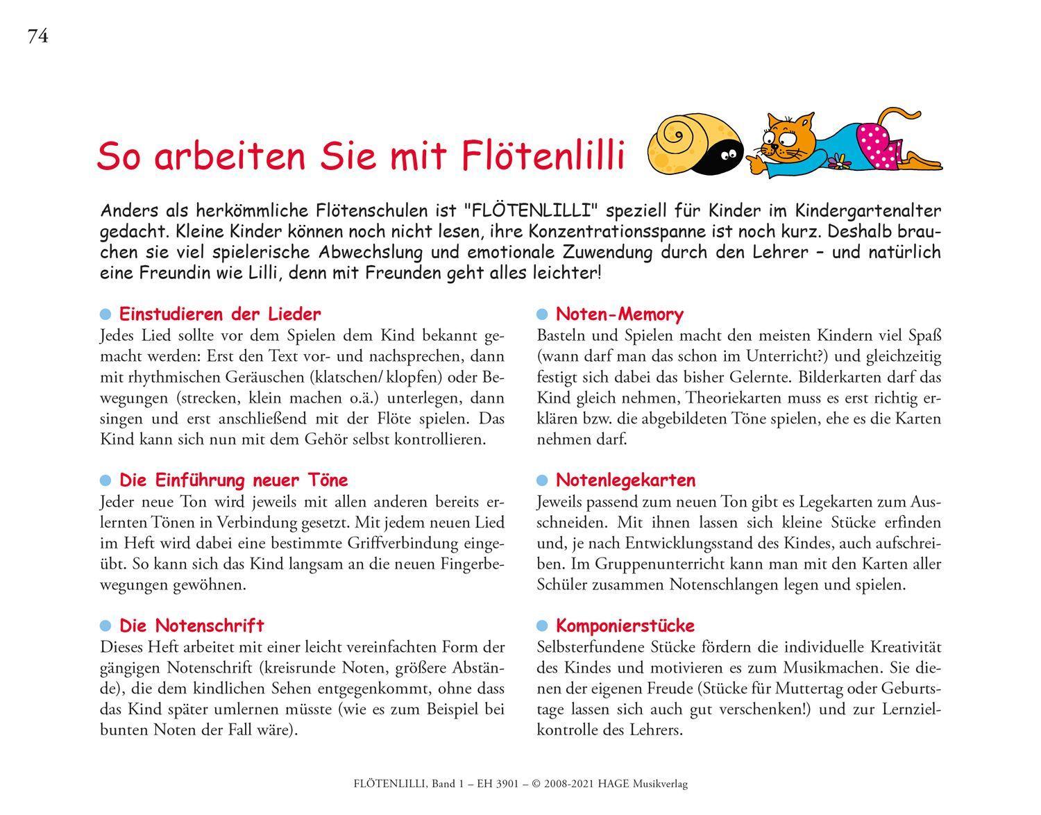 Beispielinhalt (Bild) Flötenlilli, Sopranblockflötenschule1