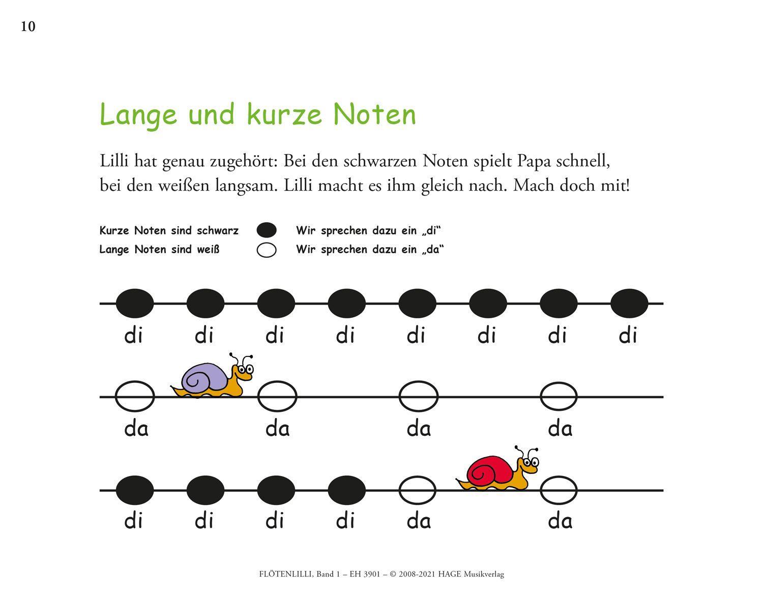 Beispielinhalt (Bild) Flötenlilli, Sopranblockflötenschule1