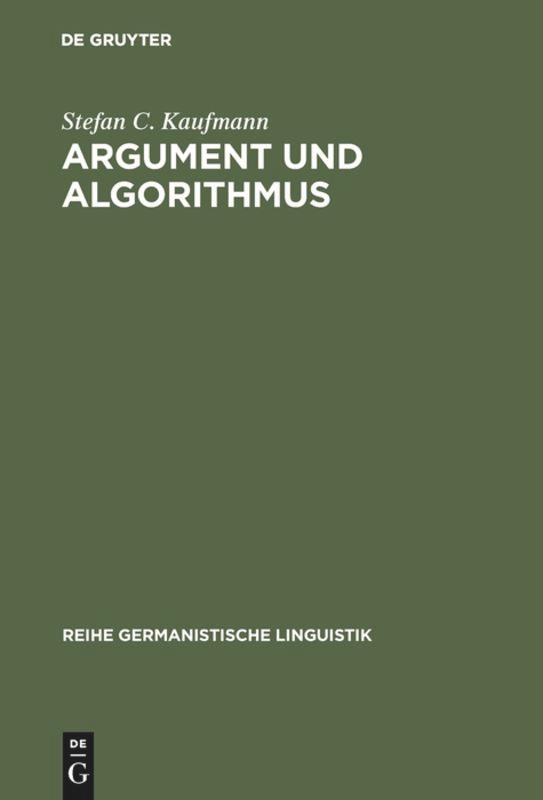 Vorderes Coverbild Argument und Algorithmus