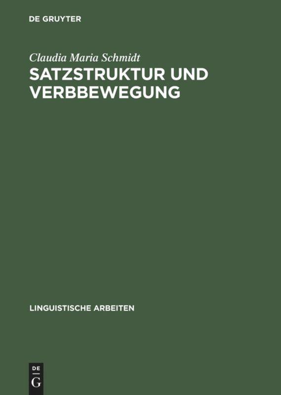 Vorderes Coverbild Satzstruktur und Verbbewegung