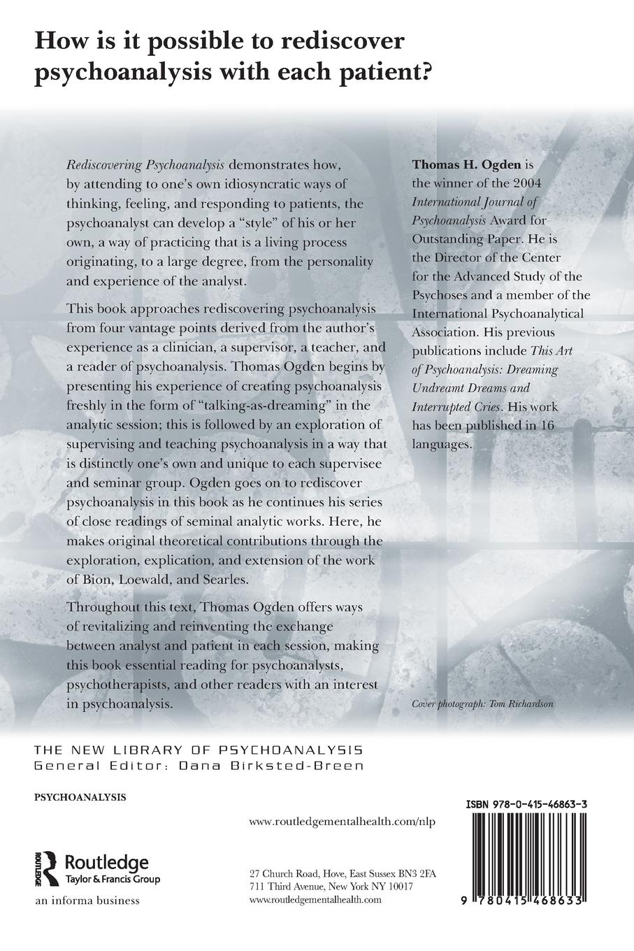 Rückseitencover Rediscovering Psychoanalysis