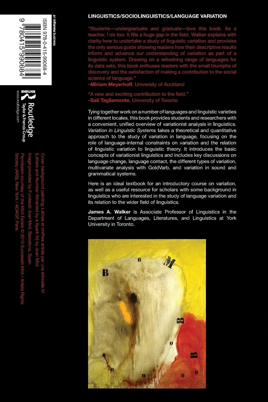 Rückseitencover Variation in Linguistic Systems