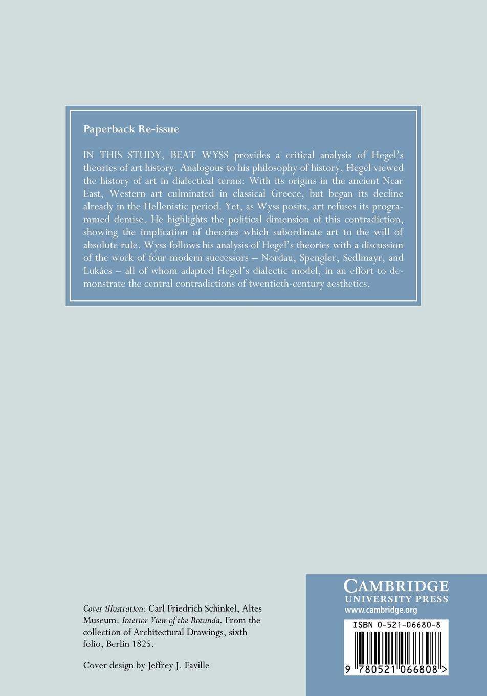 Rückseitencover Hegel's Art History and the Critique of Modernity