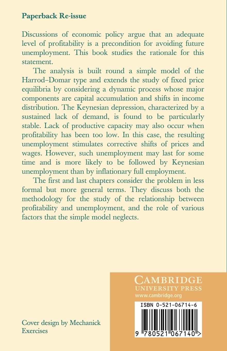 Rückseitencover Profitability and Unemployment