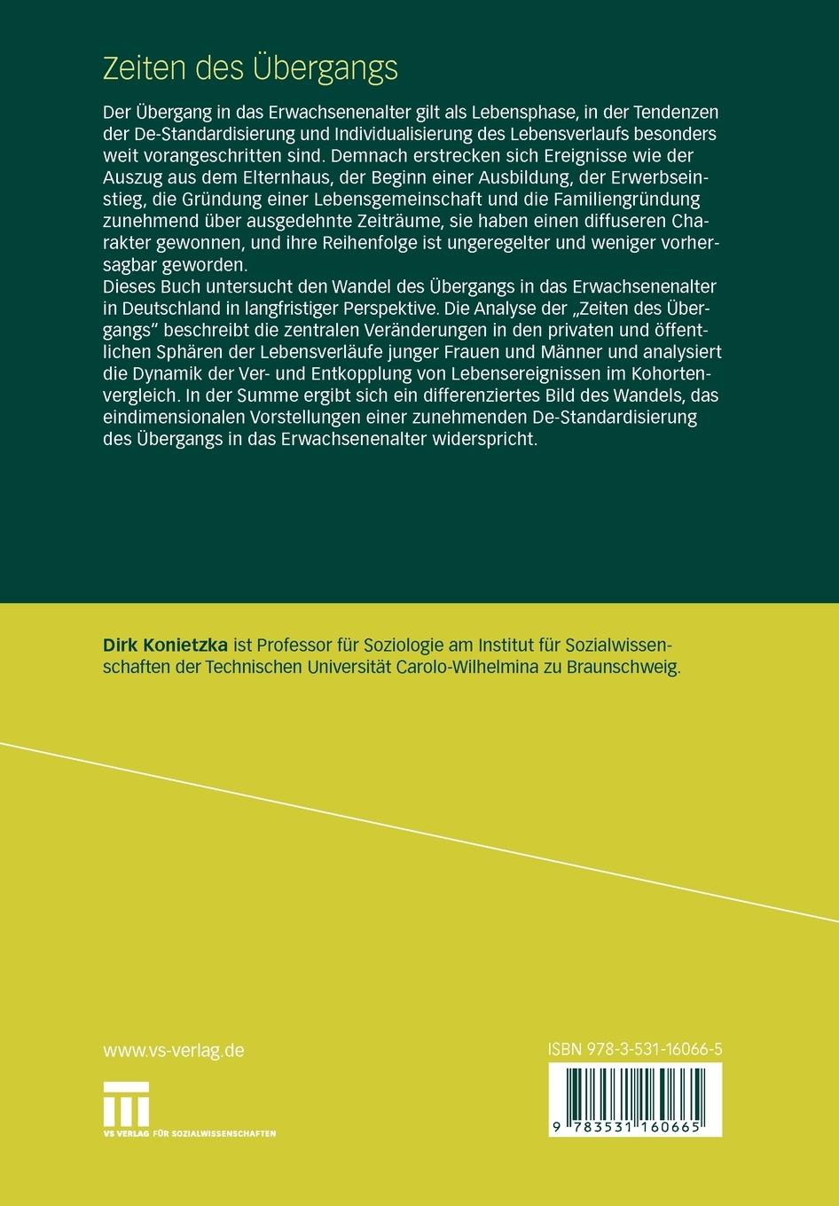 Rückseitencover Zeiten des Übergangs