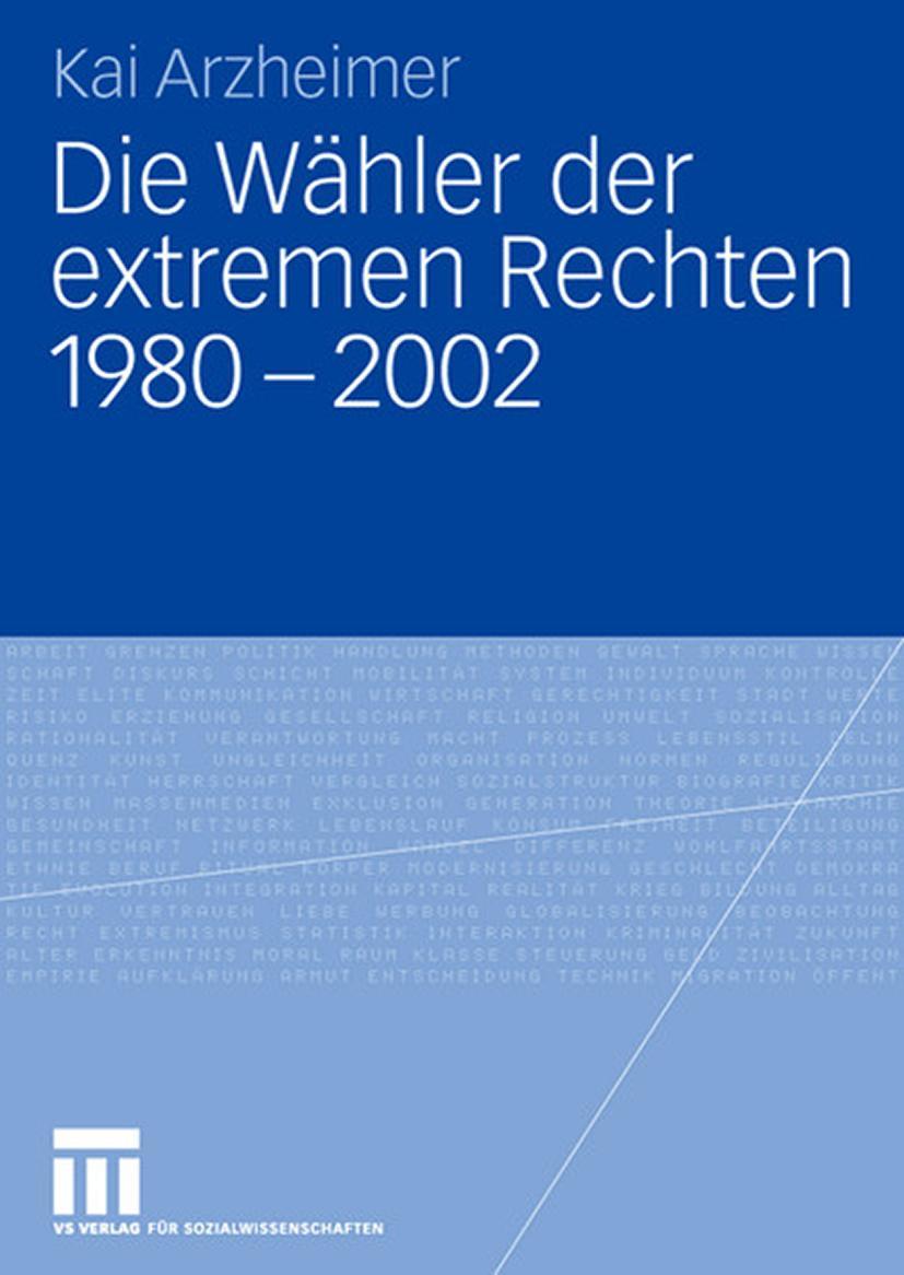 Vorderes Coverbild Die Wähler der extremen Rechten 1980 - 2002