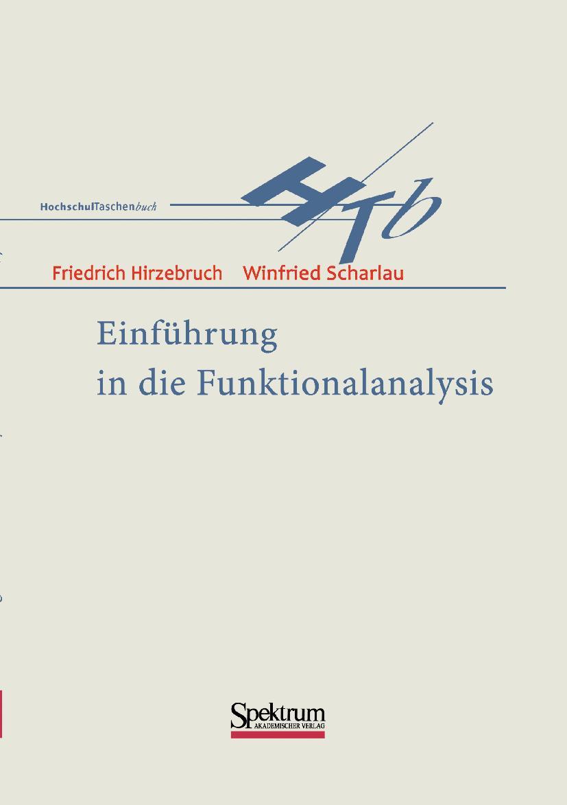 Vorderes Coverbild Einführung in die Funktionalanalysis