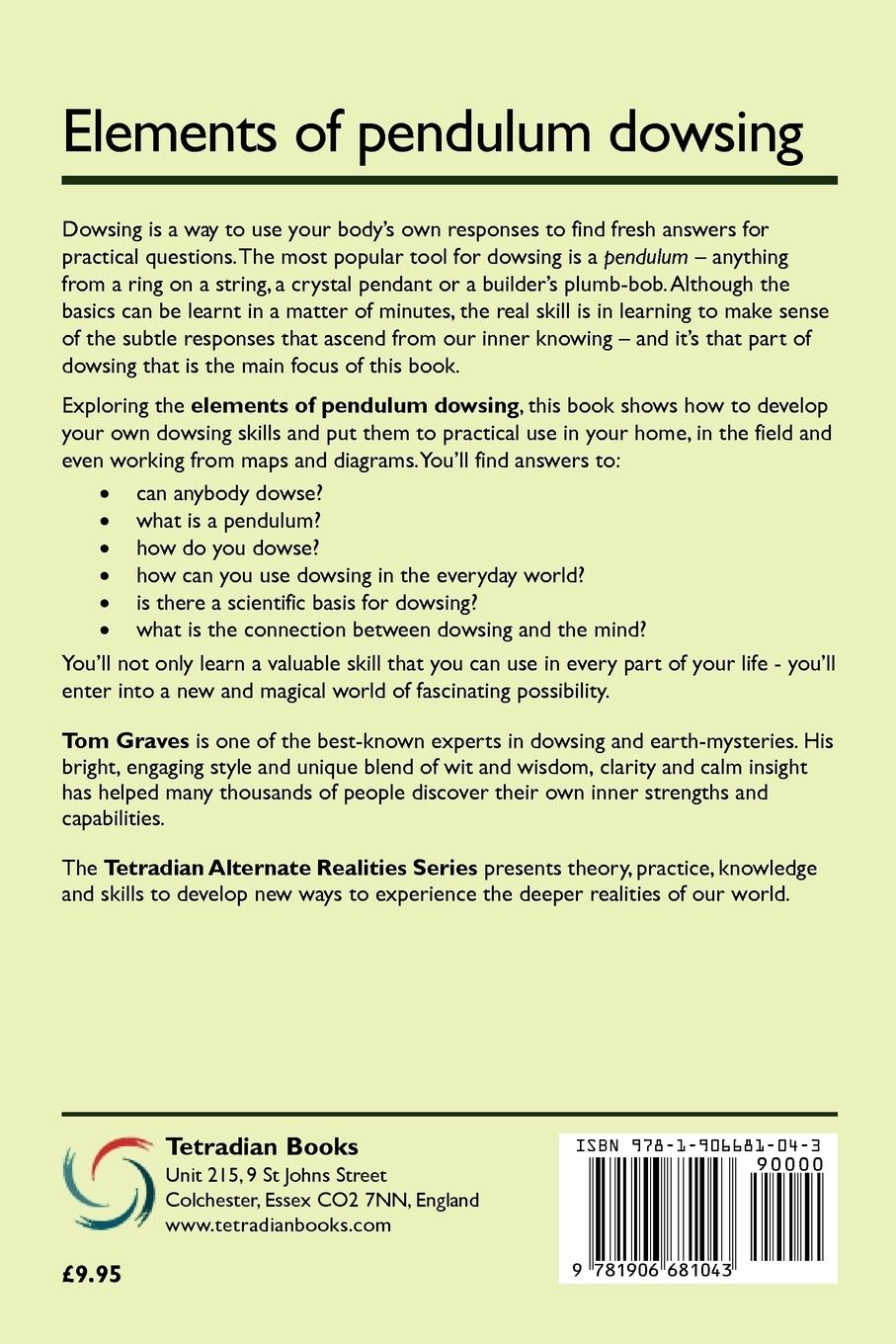 Rückseitencover Elements of Pendulum Dowsing