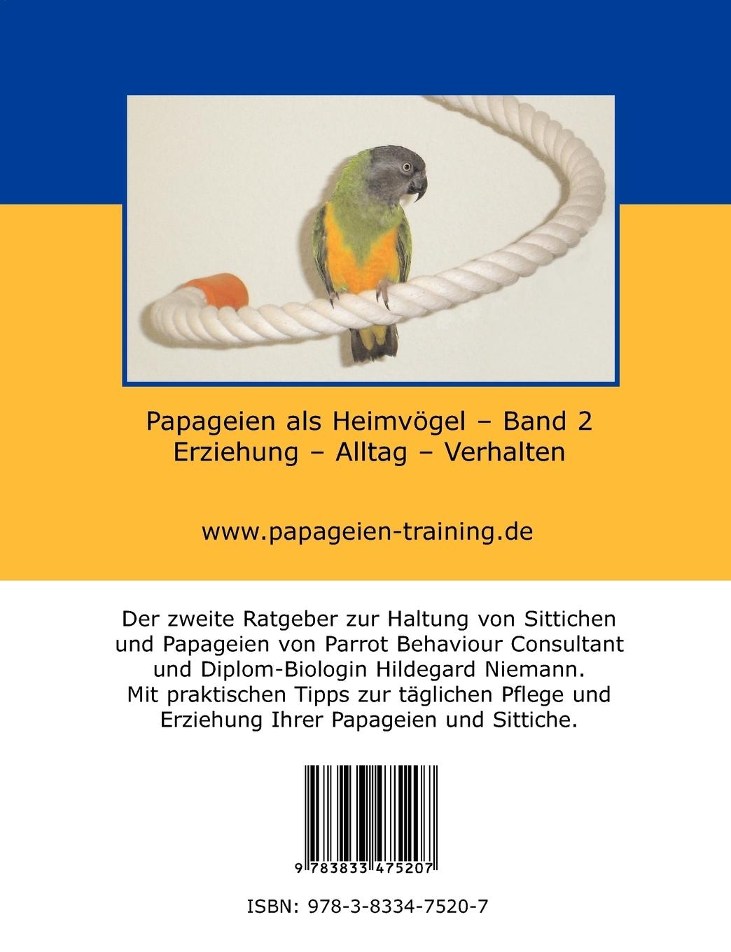 Rückseitencover Papageien als Heimvögel, Band 2