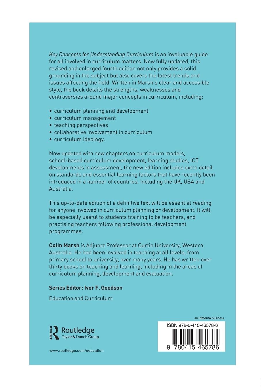 Rückseitencover Key Concepts for Understanding Curriculum