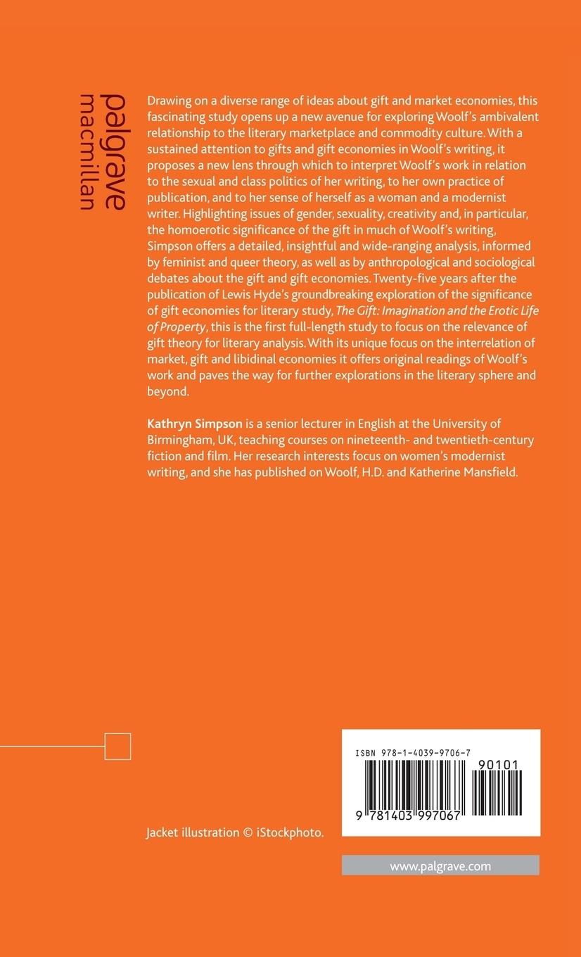 Rückseitencover Gifts, Markets and Economies of Desire in Virginia Woolf