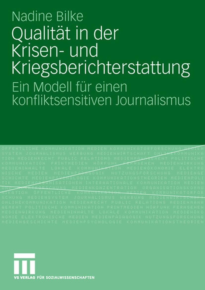 Vorderes Coverbild Qualität in der Krisen- und Kriegsberichterstattung