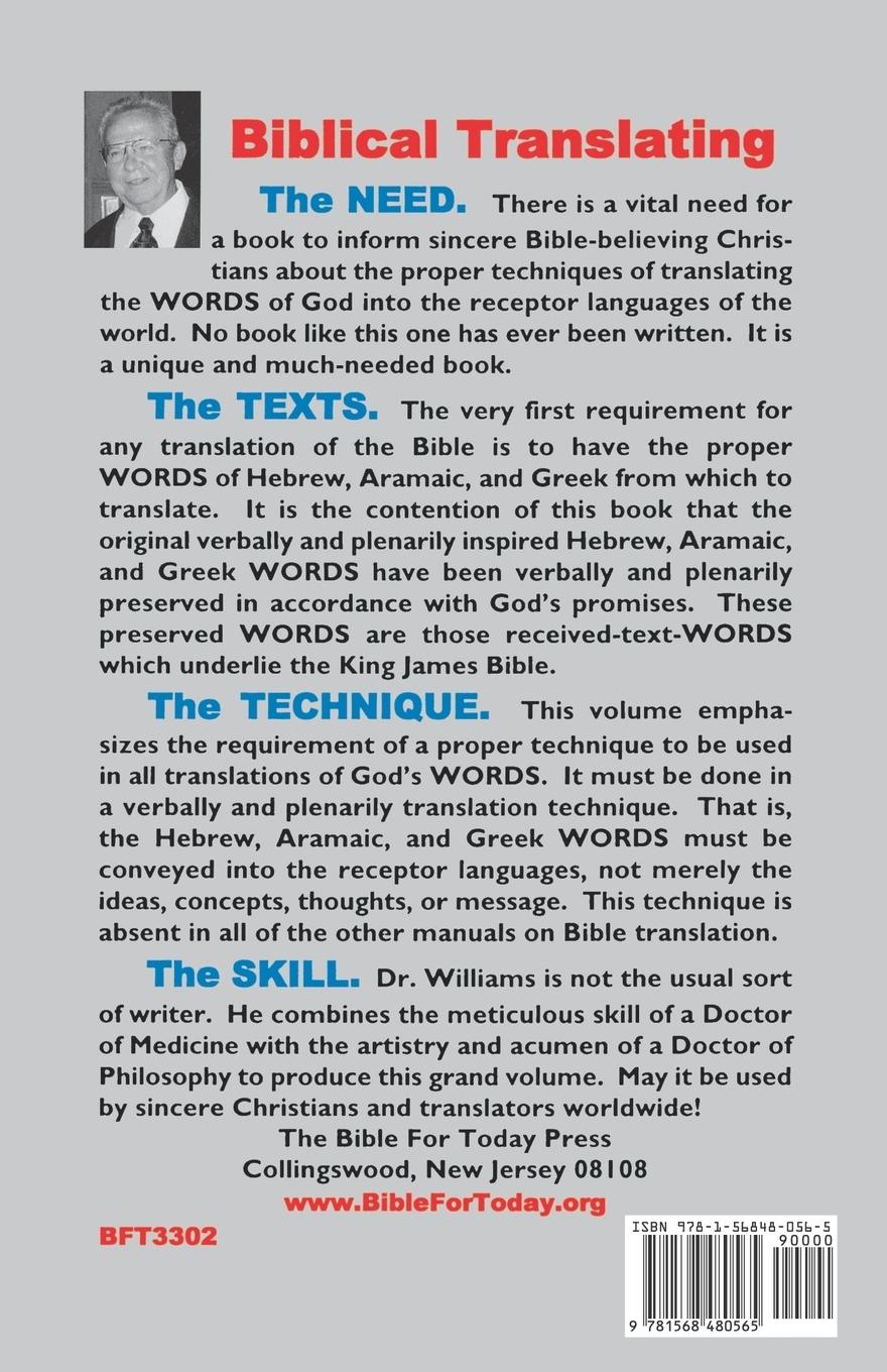 Rückseitencover Word-For-Word Translating of The Received Texts, Verbal Plenary Translating