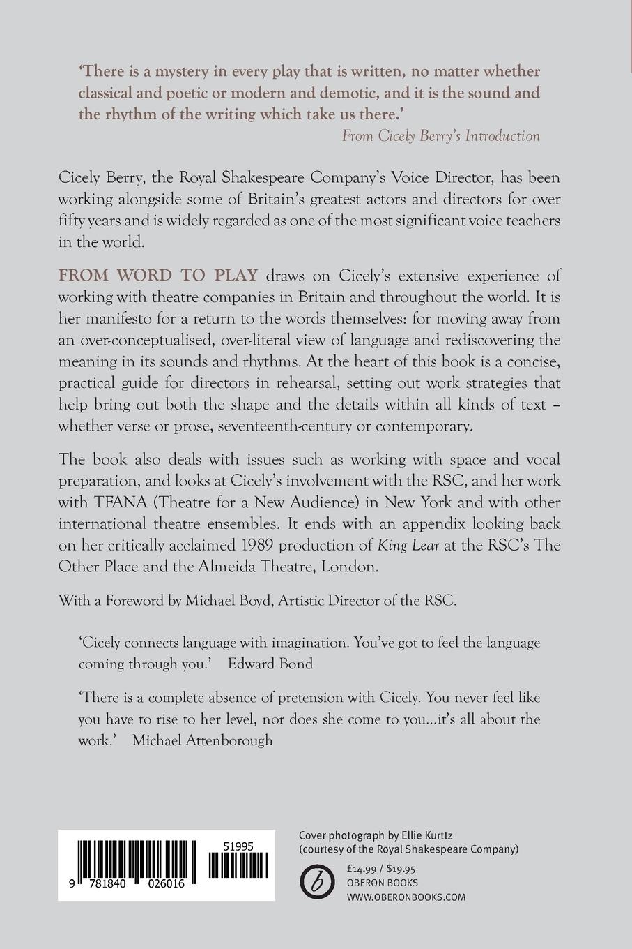 Rückseitencover From Word to Play