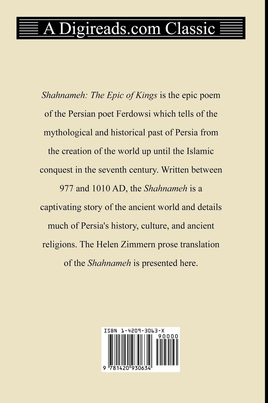 Rückseitencover Shahnameh