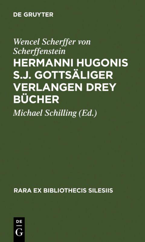Vorderes Coverbild Hermanni Hugonis S.J. Gottsäliger Verlangen Drey Bücher
