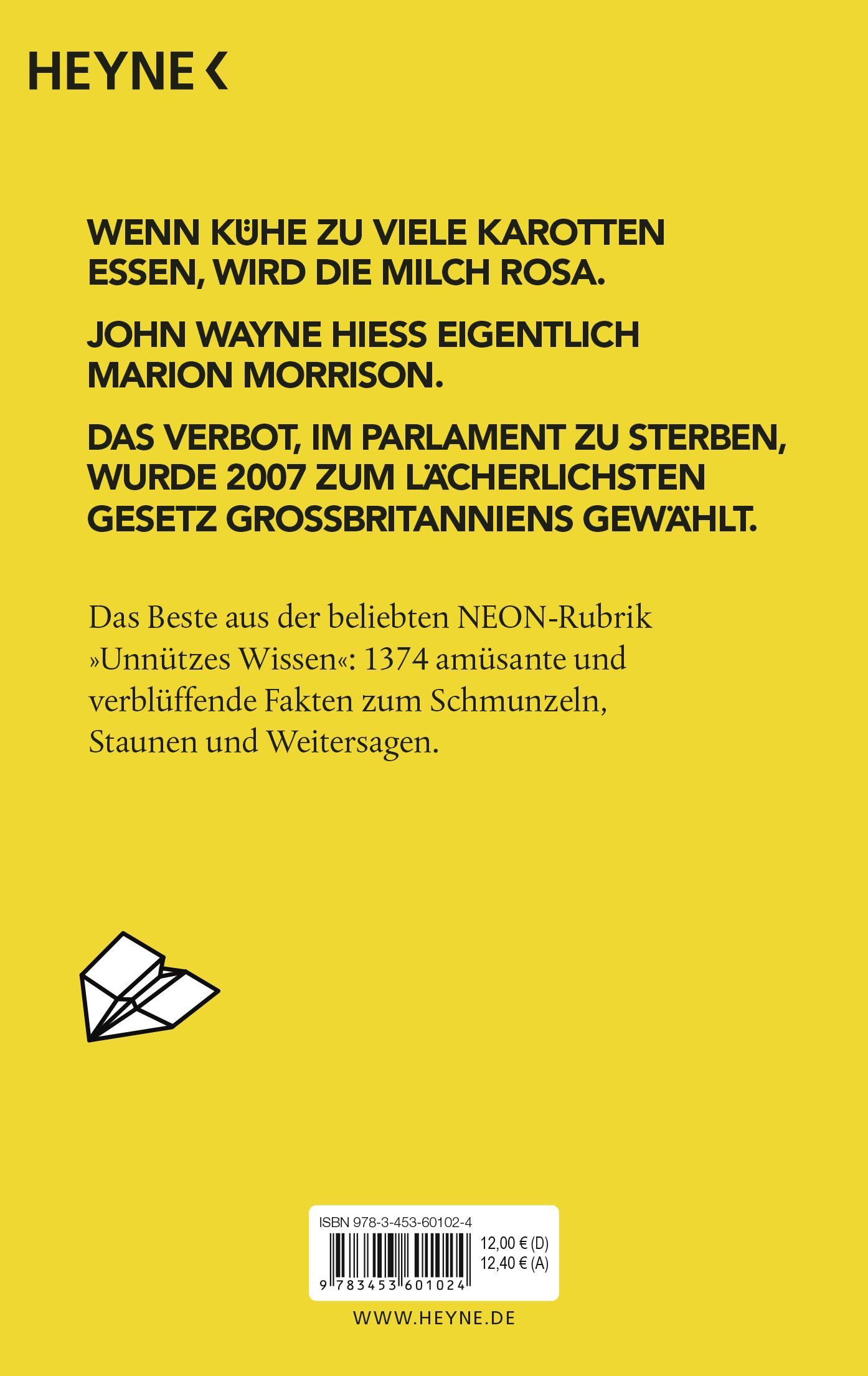 Beispielinhalt (Bild) NEON: Unnützes Wissen