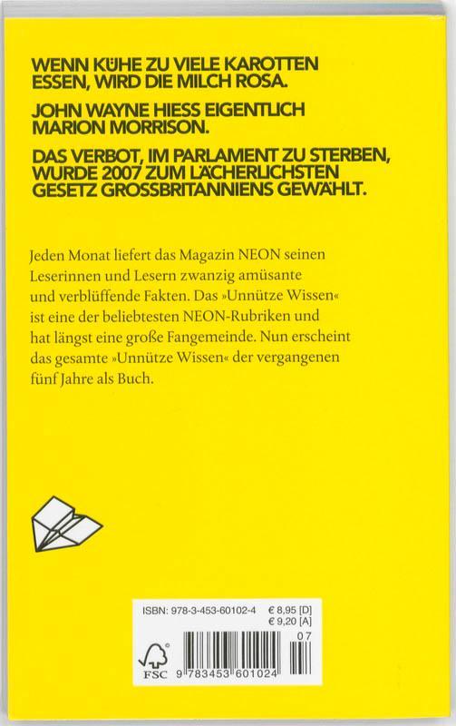 Rückseitencover NEON: Unnützes Wissen