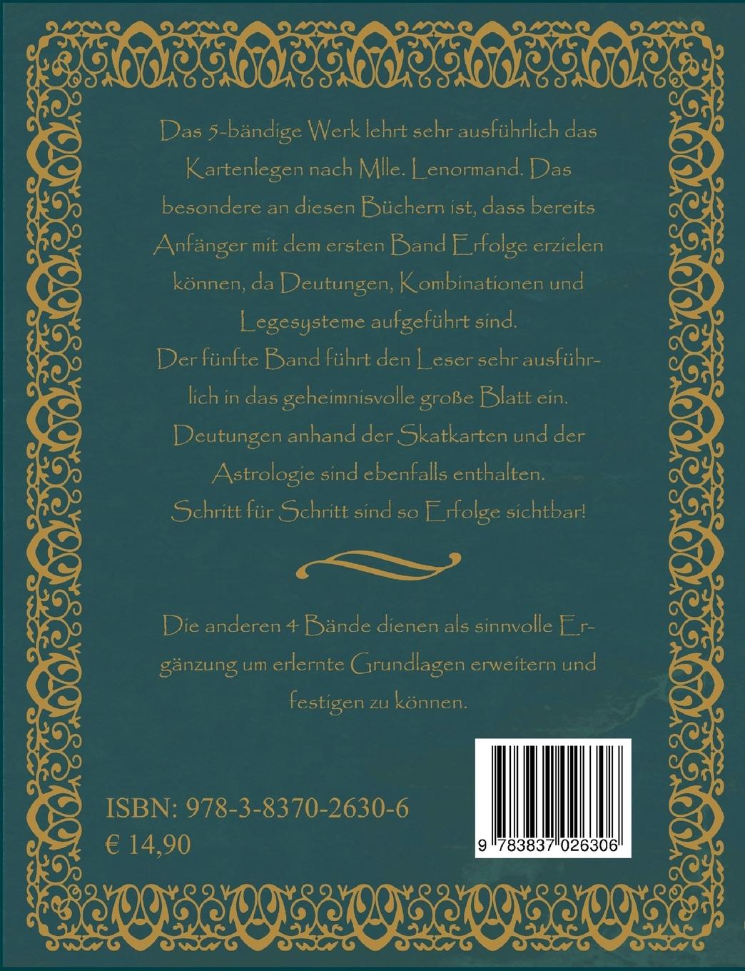 Rückseitencover Kartenlegen nach Mlle. Lenormand Band 3