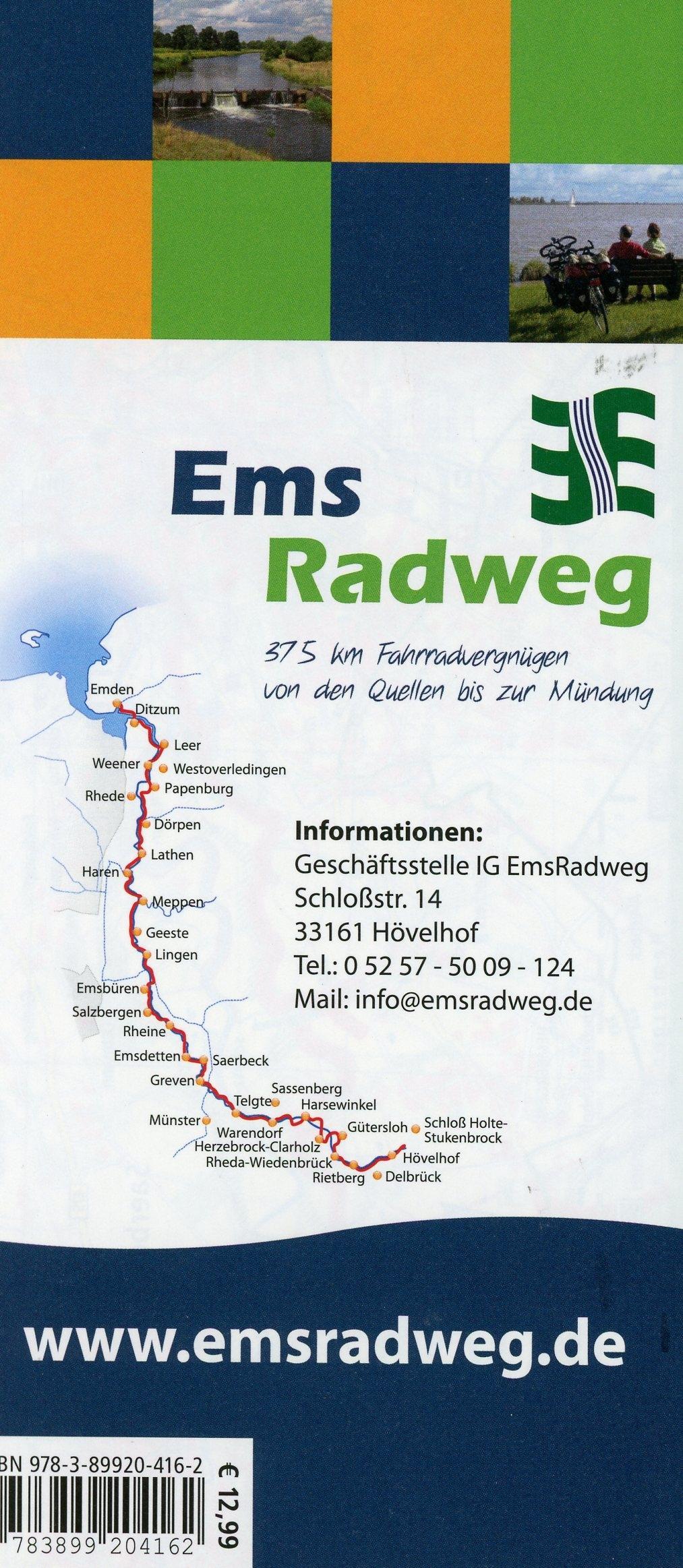 Beispielinhalt (Bild) EmsRadweg 1 : 50 000