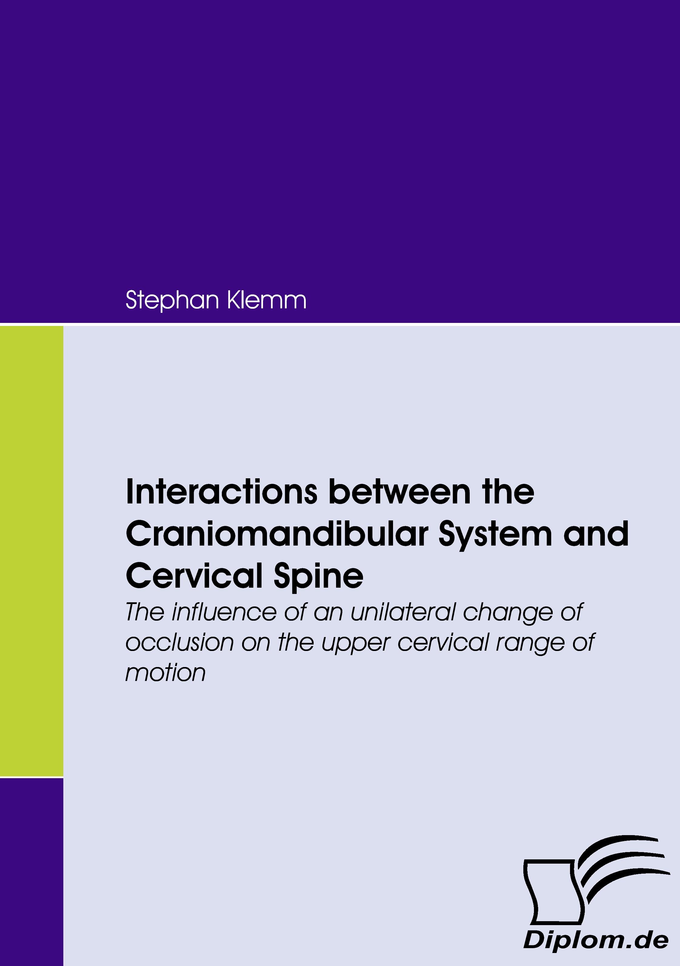 Vorderes Coverbild Interactions between the Craniomandibular System and Cervical Spine
