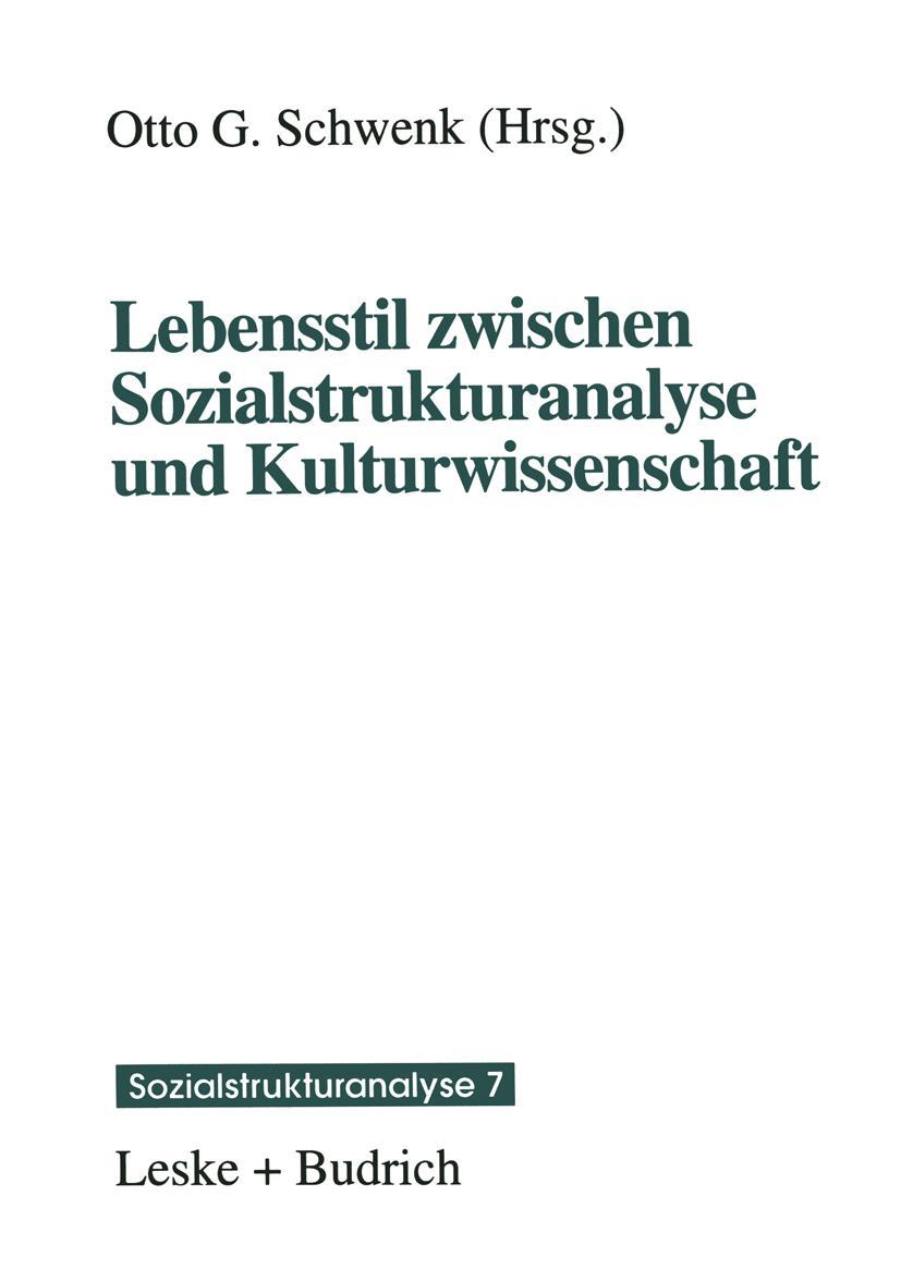 Vorderes Coverbild Lebensstil zwischen Sozialstrukturanalyse und Kulturwissenschaft