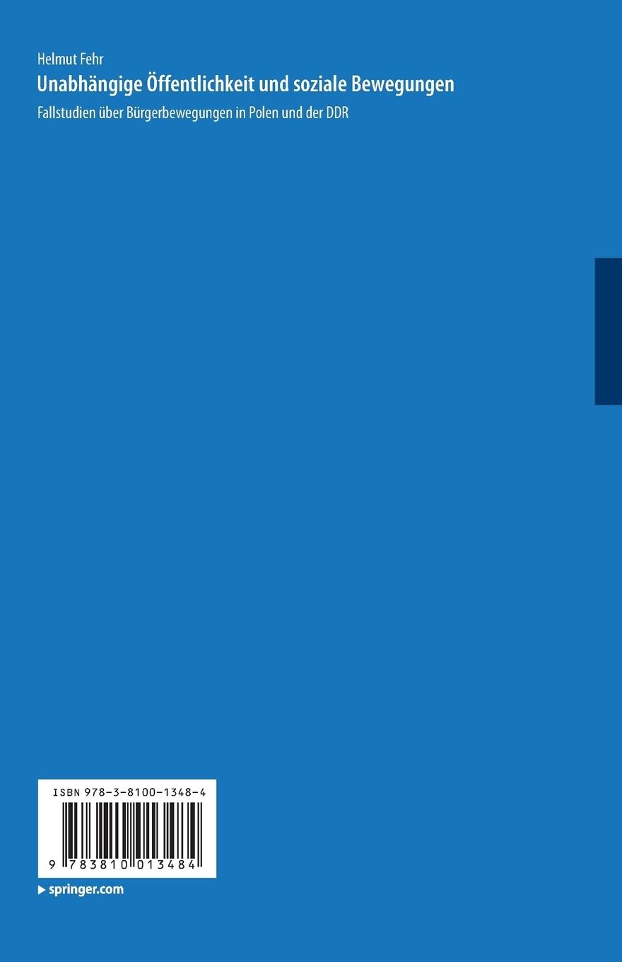Rückseitencover Unabhängige Öffentlichkeit und soziale Bewegungen
