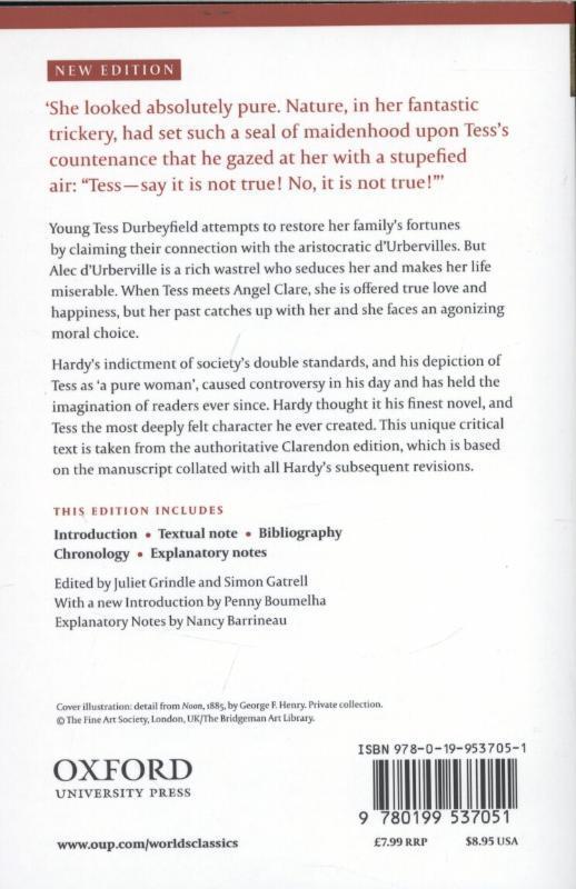 Rückseitencover Tess of the D' Urbervilles